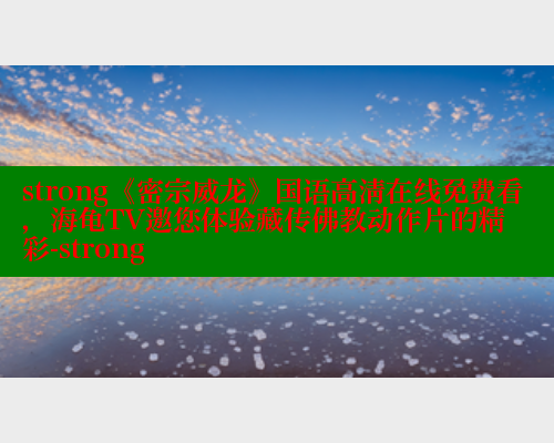 strong《密宗威龙》国语高清在线免费看，海龟TV邀您体验藏传佛教动作片的精彩-strong